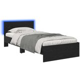  Krevetna konstrukcija s LED svjetlom Crni hrast 80 x 200 cm | Shoptok.si