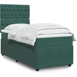 Maison Chic Box spring postelja - Vzmetna postelja z vzmetnico temno zelen 90x190 cm žamet SL4289, (21906258) | Shoptok.si
