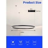  Immax NEO 07215L-LED prigušiva luster na sajli FINO 60W/230V 80 cm crna Tuya+DO | Eponuda.com