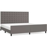  Posteljni okvir z vzglavjem siva 200x200 cm umetno usnje, (20904455) | Shoptok.si