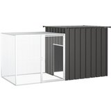 vidaXL Kavez za zečeve antracit 200 x 91 x 100 cm od pocinčanog čelika | shoptok.hr