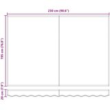  Ročno senčilo s LED-ji Oranžna in Črna 2,5 x 2 m, (5000204792) | Shoptok.si