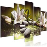  Slika - Lilies and Stones (5 Parts) Wide Green 200x100 Cijene