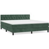  The Living Store Box spring postelja z vzmetnico temno zelena 160x200 cm žamet - Box Spring Postelja, (21491197) | Shoptok.si