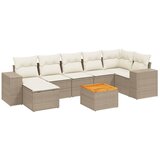Maison Chic Seti vrtnega pohištva - Vrtna garnitura - Vrtni pohištvo set 8-delna z blazinami bež poli ratan, (21800702) | Shoptok.si
