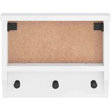 vidaXL Stenski obešalnik za plašče "SANDNES" bela 45x12x35 cm les bor | Shoptok.si