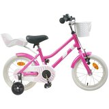vidaXL Otroško Kolo 12 Palcev priporočeno za 2-4 leta Temno roza - - roza - 10.5 - 112,5 x 51 x 75 cm - 2025--v1 | Shoptok.si