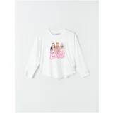 LC Waikiki Crew Neck Barbie Printed Long Sleeve Girls T-Shirt