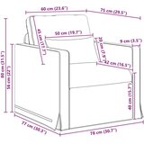 SOFA 2 pcs Tamno siva Metal | shoptok.hr