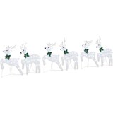 vidaXL LED jelene 6 pcs srebrna 45 x 19 x 65 cm blago | Shoptok.si