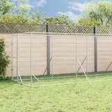  Vanjski kavez za pse s krovom srebrni 2x10x2,5m pocinčani čelik | Eponuda.ba
