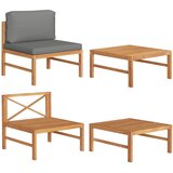 Maison Chic Seti vrtnega pohištva - Vrtna garnitura - Vrtni pohištvo set 2-delna s temno sivimi blazinami, (21811558) | Shoptok.si