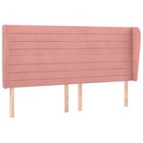  Uzglavlje s ušima ružičasto 203x23x118/128 cm baršunasto | Eponuda.ba