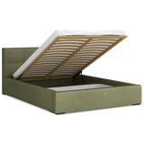 Makamii Zeleni baršunasti tapecirani bračni krevet s prostorom za odlaganje s podnicom 140x200 cm Hiko – | shoptok.hr