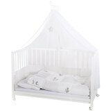 Roba Bela/siva otroška posteljica na koleščkih 60x120 cm Fox & Bunny – | Shoptok.si
