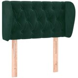  Uzglavlje s ušima tamnozeleno 83x23x78/88 cm baršunasto | shoptok.hr
