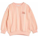 Mini Rodini Otroški bombažen pulover roza barva