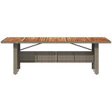  Vrtni stol s pločom od drva bagrema sivi 240x90x75cm poliratana | shoptok.hr