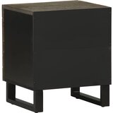  Noćni ormarići 2 kom crni 40x33x46 cm od masivnog drva manga | shoptok.hr