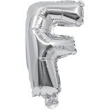 Procos Folija balon v obliki črke, srebrne barve – črka F, 32 cm | Shoptok.si