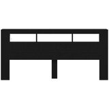  Glava postelje s LED lučmi Črna hrast 220x18,5x103,5 cm, (22008401) | Shoptok.si