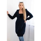Kesi Women's Long Insulated Hooded Sweatshirt - Dark Blue | Shoptok.si