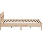  Okvir kreveta s uzglavljem 200 x 200 cm od masivne borovine | shoptok.hr