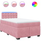 Box spring krevet s madracem ružičasti 120 x 200 cm baršunasti | shoptok.hr