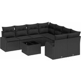  Set sofe s jastukom s pohranom 9 pcs Crna poliratan | shoptok.hr