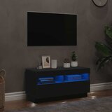 TV ormarić s LED svjetlima crni 80x35x40 cm | shoptok.hr