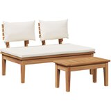 Vrtna klupa i set stolica 2 pcs Krema i smeđa | shoptok.hr