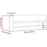  Zidna polica siva boja betona 100x35x30,5 cm konstruirano drvo | shoptok.hr
