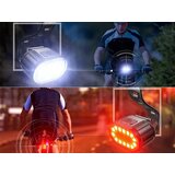  Set močnih aku. led kolesarskih svetilk usb vodoodpornih črnih | shoptok.hr