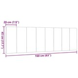 vidaXL Jastuk za uzglavlje tamnosivi 160 cm od tkanine | shoptok.hr