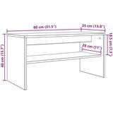 TV omarica Dimljeni oreh 80 x 35 x 40 cm Konstruiran les, (5000137186) | Shoptok.si