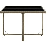 Vrtni stol sivi 109 x 107 x 74 cm od poliratana i stakla | shoptok.hr
