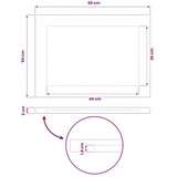  Pravokutni stolni vrh 60 x 50 x 3 cm Pravokutni - Bijela 90 x 55 x 3 5 cm Pravokutno | shoptok.hr