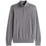 Tommy Hilfiger Puloverji ESSENTIAL COTTON ZIP MOC Siva Cene