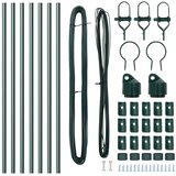  Stup za ogradu 7 pcs Zelena Čelik | Eponuda.com