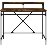  Radni stol boja dimljenog hrasta 100x50x90 cm drvo i željezo | shoptok.hr