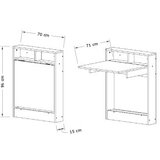 Hanah home preklopni sto bracked travertine