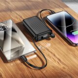Borofone Power Bank 10000mAh BJ70 Source - Tip C - PD 20W s kabloma Tip C in Lightning črne barve | Shoptok.si