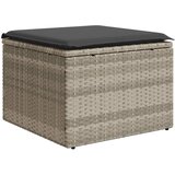 Maison Chic Vrtni stolček - Vrtni stoli z blazino svetlo siv 55x55x37 cm poli ratan JS839, (21878613) Cene