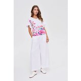Marisse White Floral Print Blouse u