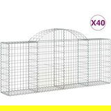  Lučne gabionske košare 40 kom 200x30x80/100cm pocinčano željezo | shoptok.hr