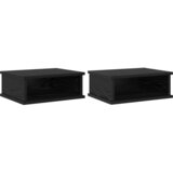  Noćni ormarić 2 pcs Crni hrast 40 x 31 x 15 cm | Eponuda.com