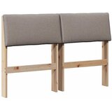  Tapecirani uzglavlje Sivo-smeđa 120 cm Čvrsto borovo drvo | shoptok.hr