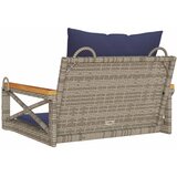  Klupa za ljuljanje s jastucima siva 63x62x40 cm od poliratana | Eponuda.com