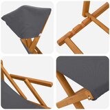  Ležaljka 4 pcs 3 Pozicija Čvrsto drvo eukaliptusa Siva | shoptok.hr