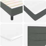 Box Spring Krevet s Madracem Tamnosiva 180x200 cm Tkanina | shoptok.hr
